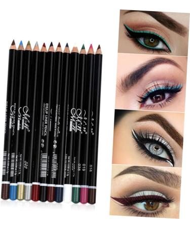 KALLORY Lip Makeup 12 Pcs Colored Eyeliners Eyeliner Pen Makeup Eyeliner Set Lip Line Make up Lip Liner Pencils - Buy Online on SooperMarket.com