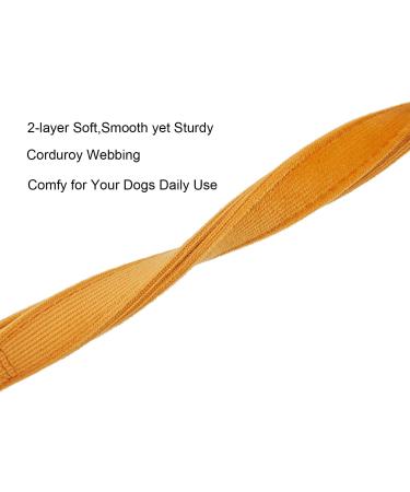 YUDOTE Ultra-Soft Natural Cotton Dog Collar for Large Dogs with Sensitive Skin - Orange L (1 Pack) - Buy Online on SooperMarket.com