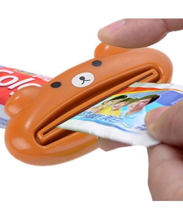 Virtcooy Pet Toothpaste Squeezer | Cartoon Animal Toothpaste Dispenser - Bear Shaped Panda Frog Cute Toothpaste Extruder Bathroom Accessories Ours - Buy Online on SooperMarket.com