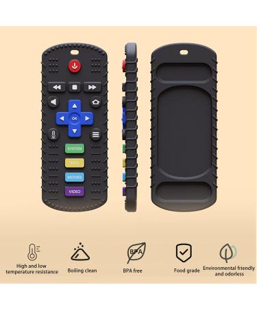 Silicone TV Control Teething Toy for Toddlers - Wear Resistant Baby Shower Gift (Black) - Buy Online on SooperMarket.com