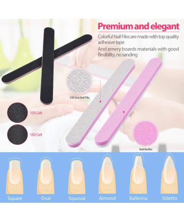 MORGLES 500pcs Clear Coffin Nail Tips Set - Professional Acrylic Nails Kit with Glues, Clipper, Files, and Cuticle Tools - Buy Online on SooperMarket.com
