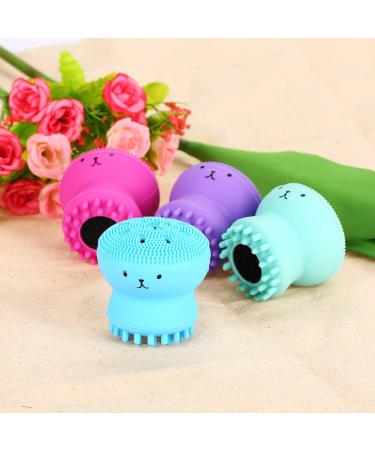 Silicone Jellyfish Octopus Face Cleansing Brush - Blue - Buy Online on SooperMarket.com