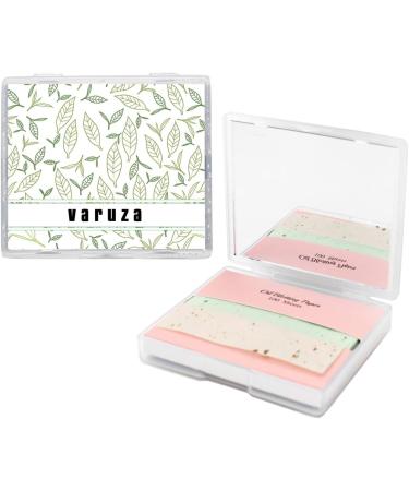 Buy Varuza Oil Blotting Paper (100 Count Green Tea) - Travel-Friendly Mirror Case | Perfect for Oily Skin - Buy Online on SooperMarket.com