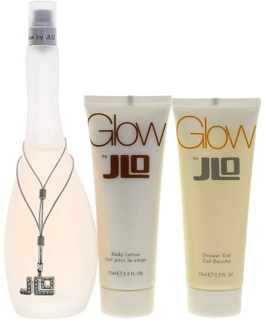 Jennifer Lopez Glow 3 Pc. Gift Set (Eau De Toilette Spray 3.4 Oz + Body Lotion 2.5 Oz + Shower Gel 2.5 Oz) for Women By Jennifer Lopez 36 Fl Oz - Buy Online on SooperMarket.com