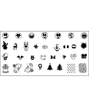 Stamping stencil plate Christmas X-mas frost flower Santa Claus XLR06 nail art nail design