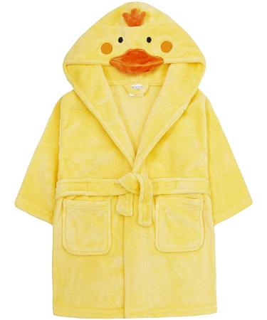 Baby Novelty Dressing Gown Cute Animal Hooded Face Detail 6-12 12-18 18-24 2-3 3-4 4-5 5-6 Duck 6-12 Months