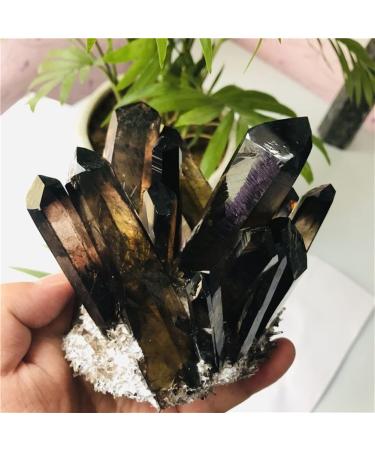 400-500g Hot Quartz Cluster Natural Cairngorm s Flowers Smoky Quartz ClusterCan be Used for HOMEZHOU - Buy Online on SooperMarket.com