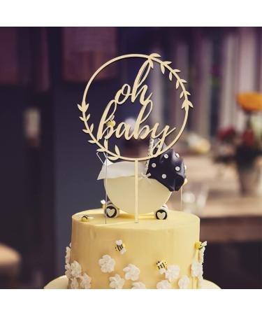 Oh Baby Cake Topper | Baby Shower Cake Decoration | 4mm Tortendeco | Perfect for Celebrations - Buy Online on SooperMarket.com