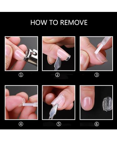 Almond Shaped Nail Tips 500Pcs Clear Acrylic Medium Nails Full Cover with Case for DIY Nail Art 10 Sizes - Buy Online on SooperMarket.com