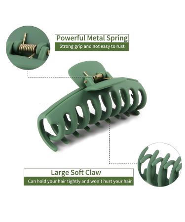 SYGY 6PCS Large Hair Claw Clips for Women - Nonslip Matte Strong Hold Banana Clips for Thick/Thin Hair - Fashion Jumbo Jaw Clips in 6 Colors - Buy Online on SooperMarket.com