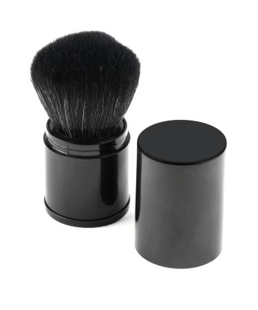 Soft Powder Makeup Brush for Face Mushroom Shaped Blusher Brush for Cheeks retractable Brush for All Face Makeup & Foundation Mineral Make up Foundation or Nail Arts Dust Clean (Black)