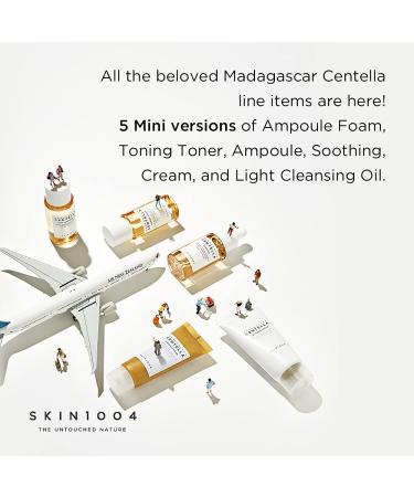 SKIN1004 Madagascar Centella Travel Kit | Toner, Ampoule, Cream & Cleanser | Basic Skincare Pouch | Soothing & Calming Essentials - Buy Online on SooperMarket.com