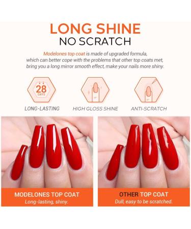Modelones Matte Gel Top Coat Set - No Wipe, Soak Off Varnish 3x10ml - High Gloss Shiny & Matte Effects - LED Lamp Required - Nail Polish Base & Top Coat - Buy Online on SooperMarket.com