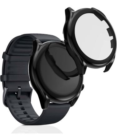 kwmobile Cover for Huami Amazfit GTR 3 / GTR 3 Pro - Set of 2 Black/Black Tempered Glass with Plastic Frame - Buy Online on SooperMarket.com