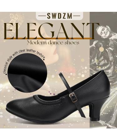 Shop Women's Latin Dance Shoes - Comfortable Salsa & Tango 5cm Heel - SWDZM Black Suede - Buy Online on SooperMarket.com