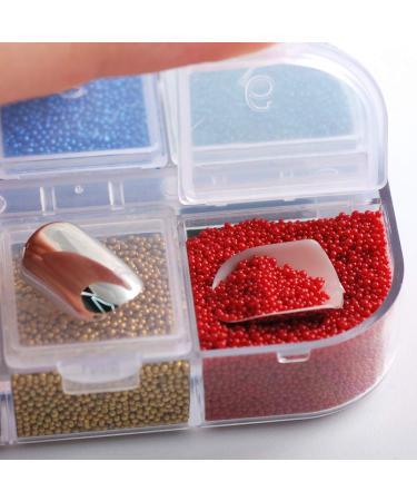 Hisenlee Nail Caviar Beads Set - 12 Colors Micro Balls & Crystals for Nail Art Decorations - Buy Online on SooperMarket.com