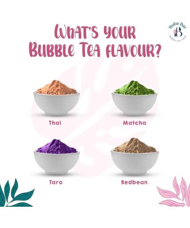MBTK - 4 (Boba Bar London | Burst of Flavours Milk Bubble Tea Kit | 4 Milk Tea Flavours | 4 Boba & Jelly Toppings | Tapioca Pearls | 4 Bamboo Straws | 4 Tea Bags | 2 Recipe Cards ) - Buy Online on SooperMarket.com