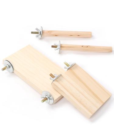 QUOZUO Bird Perches Stand Platform Natural Wood Parrot Toy Perch Stand Budgie Cage Accessories for parakeets Cockatiel Parrot