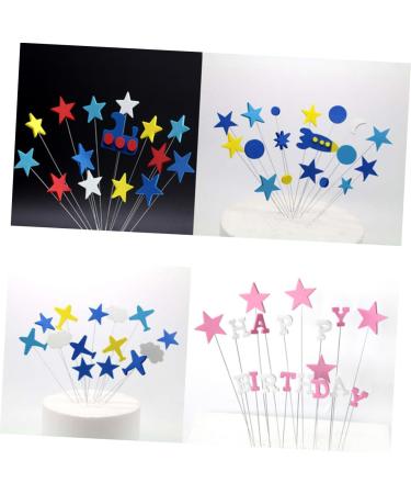 Warmhm 48 Pcs Decor Top Hat Cupcakes Plane Cake Toppers Cloud Cupcake Toppers The Clouds Insert Card Baby As Shownx3pcs mediumx3pcs - Buy Online on SooperMarket.com