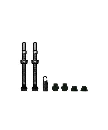 Muc-off Schwacze Presta Tubeless Valves 60 mm-High-quality anti-lull bicycle valves with integrated tools to remove the valve core black 60mm