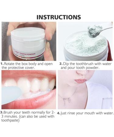 1/2Pcs CrystalClean Smile Powder MediLisk Mint Tooth Powder The New Teeth Whitening Solution Get White Teeth in 7 Days (1PCS) - Buy Online on SooperMarket.com