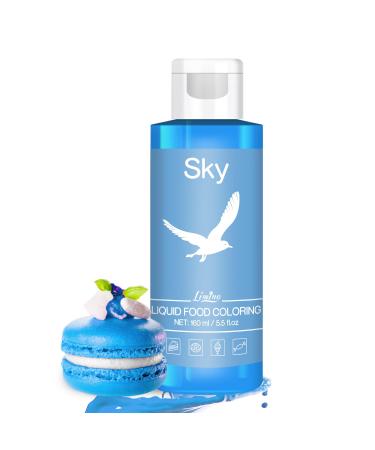 Food coloring - 160ml of liquid food colors for cakes baking cookies macaron - sugar -free concentrated color food coloring for tortendeco drinks Easter egg DIY SLIME (Sky)