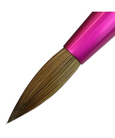 PANA USA Size 8 Acrylic Nail Brush - Pure Kolinsky Hair, White Swirl Blue Handle - Buy Online on SooperMarket.com