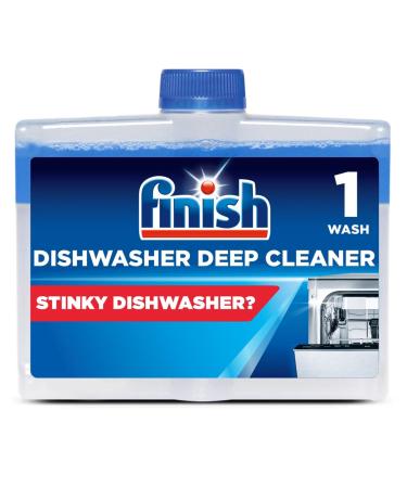 4 x Finish Dishwasher cleaner 250ml Dual Action Clean Combat grease & limescale