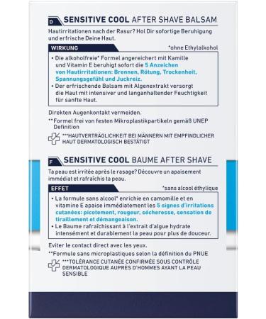 Nivea Men Sensitive Cool After Shave Balm 3-Pack (3 x 100ml) - Soothing Skin Care with Chamomile & Algae Extracts for Sensitive Skin - Buy Online on SooperMarket.com