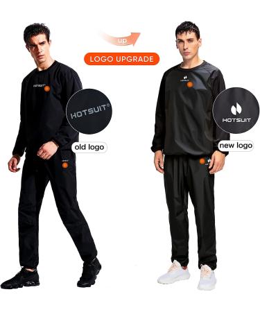 HOTSUIT Sauna Suit Men XX-Large Anti-Rip Sweat Suits for Gym Boxing Workouts - Black Jacket & Pants - Buy Online on SooperMarket.com