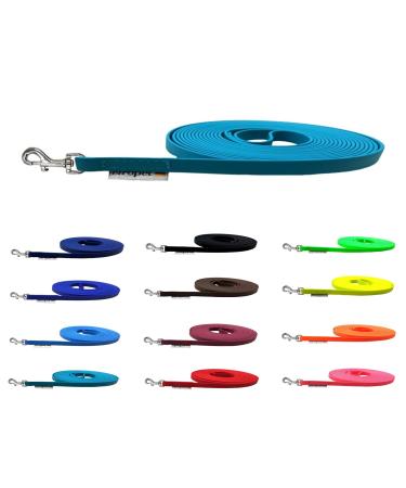 Drag line biothane dog linen small dogs 9mm 3m / 5m / 10m / 15m dog leash Bothane (1m without hand loop petrol) 1m without hand loop petrol