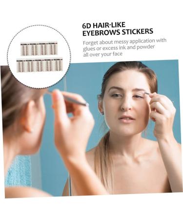 CANIGHT 9 Sheets Eyebrow Transfer Stickers Makeup Brow Sticker False Eyebrows Dark Brown 21x14.7cm Brown - Buy Online on SooperMarket.com