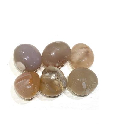 Natural Crystal Rough 1pc Irregular Polished Tumbled Stone Fish Tank Garden Aquarium Natural Quartz Crystal Home Decor (Color : Flower Agate Size : 1pc) 1pc Flower Agate