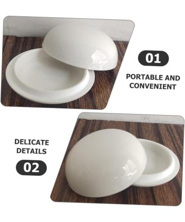 Uonlytech Cosmetic Containers Cream Container Ceramic Jar with Lid Lip Balm Containers Mini Containers Makeup Container Lotion Container Jar Sample Travel White Make up Ceramics - Buy Online on SooperMarket.com