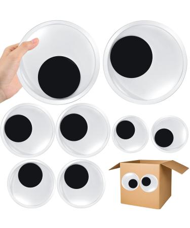 36 Pieces 7 Inch 6 Inch 5 Inch 4 Inch Giant Googly Eyes Plastic Wiggle Eyes with Self Adhesive for Christmas Tree Party Craft Decorations