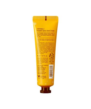 TONYMOLY Pumpkin Spice Hand Cream 30ml - Nourishing Moisturizer for Soft Hands | Buy Online Internationally - Buy Online on SooperMarket.com