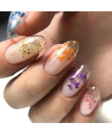 8 Boxes Dried Flowers for Nails | Nail Art Sticker Kit | DIY Nail Decoration Accessories - 8 Colors - Buy Online on SooperMarket.com