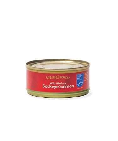 Vital Choice Wild Alaskan Sockeye Salmon, Traditional, 3.75 Oz Cans (Pack of 6) Traditional 3.75 Ounce (Pack of 6)