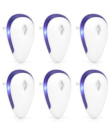 Pest Repellent Ultrasonic Plug in, Electronic Pest Repeller 6 Packs , Pest Control Plug in, Bug Repellent Indoor for Mosquito Mice Roach Spider Insects