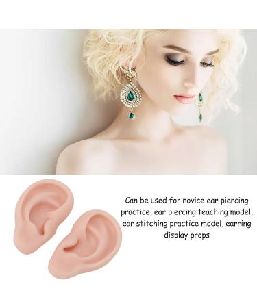 Flexible & Reusable Silicone Ear Model - 1 Pair Medium Skin Color for Ear Piercing Practice - Buy Online on SooperMarket.com