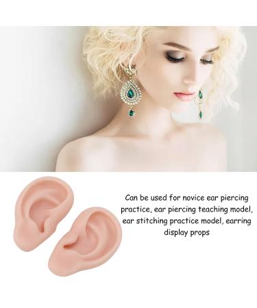 Silicone Ear Model - Medium Skin Color for Earrings Display and Piercing Practice - Buy Online on SooperMarket.com