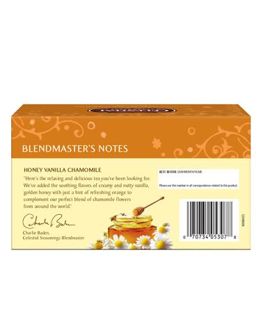 Celestial Seasonings Honey Vanilla Chamomile Herbal Tea - Caffeine Free, 20 Bags (1.7 oz) - Buy Online on SooperMarket.com