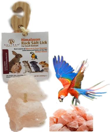 SALTEAN Himalayan Rock Salt Lick - 86g | Small Animal/Pet Hanging Licks - Buy Online on SooperMarket.com