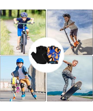 Buy Mecm Bj Child Half-Finger Bicycle Gloves | Non-Slip Sports Gloves for Kids (6-12 Years) - Perfect for Cycling Boating Yoga Skating & Climbing in Tarnorange - Buy Online on SooperMarket.com