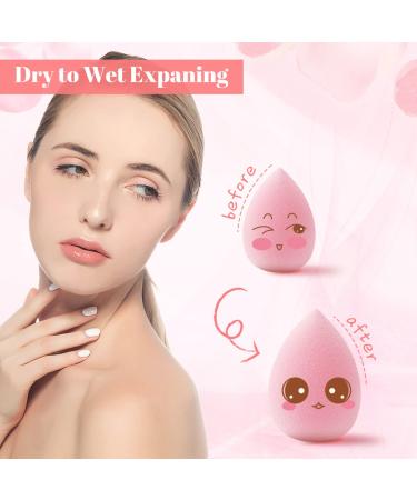 12-Piece Pink Makeup Sponge Set for Flawless Liquid, Cream, and Powder Application - Buy Online on SooperMarket.com