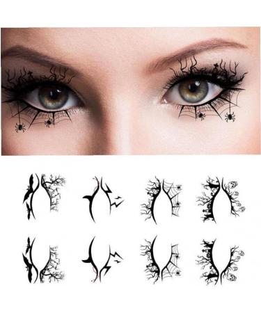 4 Pairs/set Halloween Eyeliner Stickers Eye Shadow Lining Stickers Halloween Eye Shadow Stickers Kit for Women Style2 - Buy Online on SooperMarket.com