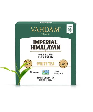 Vahdam Teas White Tea Imperial Himalayan 15 Tea Bags 1.06 oz (30 g)