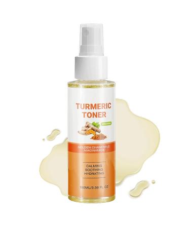 Turmeric Skincare Gift Set Turmeric Face Toner Nourishing Toner for Face to Refresh Soothe & Rehydrate Toner Astringent Toner Spray Moisturising Water Spray for Face 100ml
