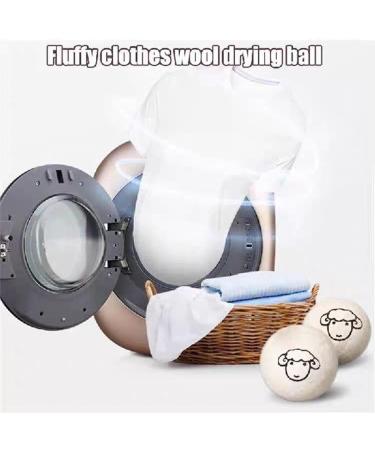 Dryer Balls Pack of 6 New Zealand Wool Dryer Balls Antistatic and Wrapping Handmade Sheep Head Pattern Dryer Balls for Tumble Dryers Shorten Drying Time - Buy Online on SooperMarket.com
