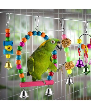 12Pcs Parrot Toys for Small Birds - Hammock Swing, Bell, Chewing Toys - Ideal for Budgies, Cockatiels, Parrots - Finches Accessories - Buy Online on SooperMarket.com